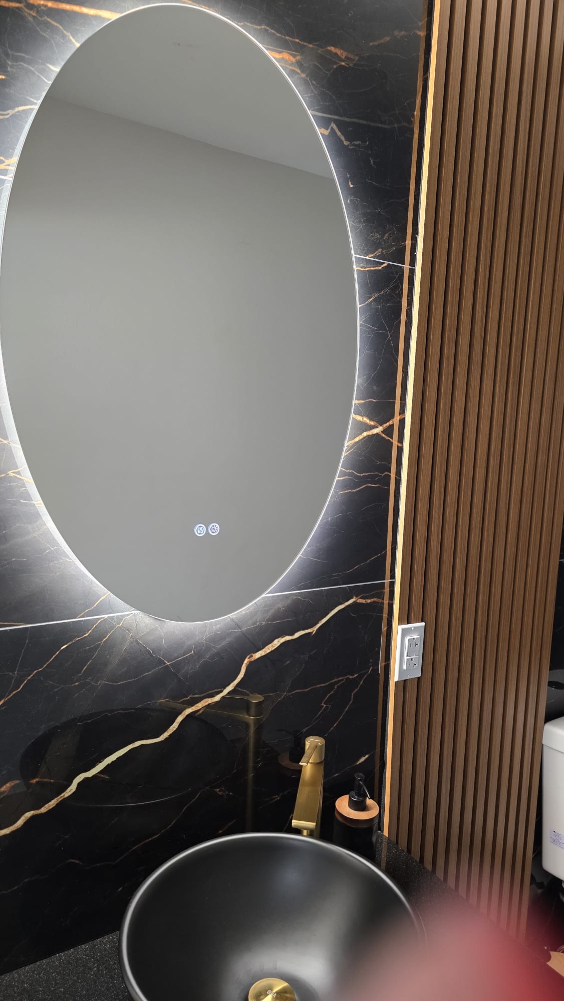 Luxury bathroom with marble finishes
