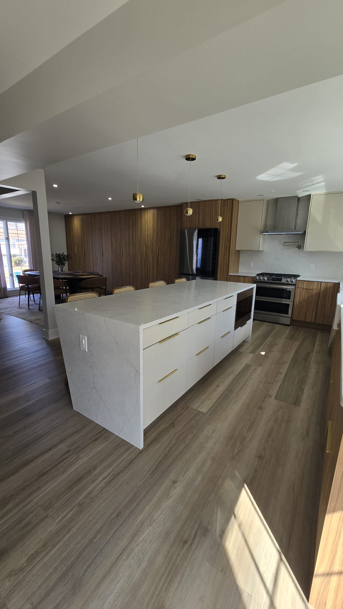 Modern kitchen with large island